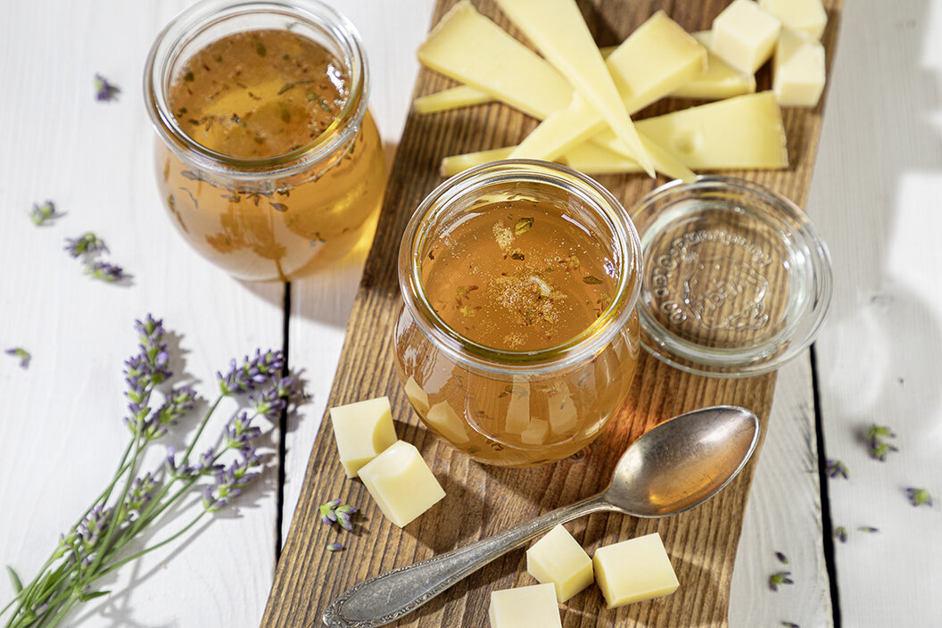 Rezept für Weißwein-Lavendel Gelee